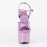 Roxo 18 cm ADORE-709GP glitter plataforma sandálias mulher
