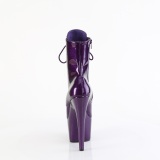 Roxo glitter 18 cm botinha salto alto pleaser
