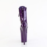 Roxo glitter 20 cm botinha salto alto pleaser