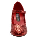 Scarpin mary jane glitter 8 cm GLINDA-50G cosplay sapatos de princesa