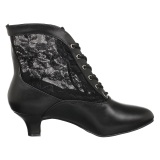 Tecido de renda 5 cm DAME-05 Botinha vitorianas com salto vintage preto