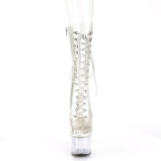 Transparente 18 cm ADORE-1050C plataforma botas salto alto mulher