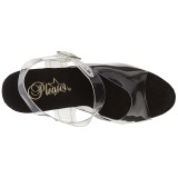 Transparente 18 cm ADORE-708 Preto Plataforma Salto Agulha