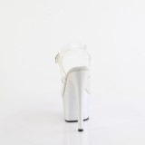 Transparente 18 cm ADORE-708HT Prata plataforma sandálias salto alto mulher