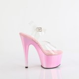 Transparente 18 cm ADORE-708HT Rosa plataforma sandálias salto alto mulher