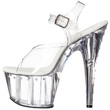 Transparente 18 cm Pleaser ADORE-708LS Saltos Altos Plataforma