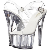 Transparente 18 cm Pleaser ADORE-708LS Saltos Altos Plataforma