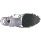 Transparente 18 cm Pleaser MOON-708 Plataforma Salto Agulha