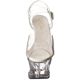 Transparente 18 cm Pleaser MOON-708DM Plataforma Salto Agulha