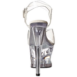 Transparente 18 cm Pleaser MOON-708DM Plataforma Salto Agulha