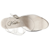 Transparente 18 cm Pleaser MOON-708DM Plataforma Salto Agulha