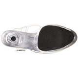 Transparente 18 cm Pleaser MOON-708DM Plataforma Salto Agulha