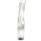 Transparente 20 cm FLAMINGO-1018C botinha plataforma salto alto