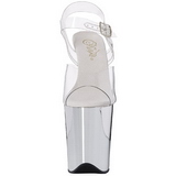 Transparente 20 cm FLAMINGO-808 Saltos Altos Cromo Plataforma