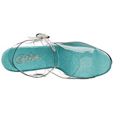 Turquesa 20 cm FLAMINGO-808 Cromo Plataforma Saltos Altos