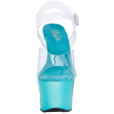 Turquesa Transparente 18 cm SKY-308 Plataforma Salto Agulha