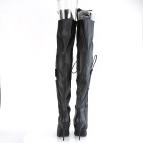 Vegan 13 cm SEDUCE-3082 botas longas acima do joelho com cadarco