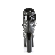 Vegan 14 cm TORMENT-51 plataforma botinha alternativo preto
