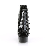 Vegan 15 cm DELIGHT-600-11 Botas de tornozelo dedo aberto