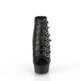 Vegan 15 cm DELIGHT-600-11 Botas de tornozelo dedo aberto