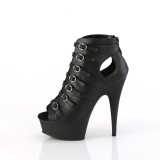 Vegan 15 cm DELIGHT-600-11 Botas de tornozelo dedo aberto