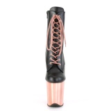 Vegan 20 cm FLAMINGO-1020 Botinha Cano Curto Plataforma Cromo Ouro