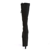 Vegan 20 cm FLAMINGO-2051FS plataforma botas aberto na frente preto