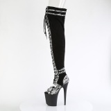 Vegan 20 cm FLAMINGO-3027SP Preto botas altas com salto alto