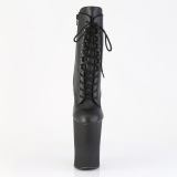 Vegan 20 cm WORSHIP-1020 Heelless botinha saltos plataforma pony preto