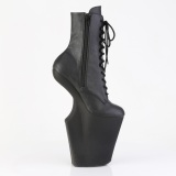 Vegan 20 cm WORSHIP-1020 Heelless botinha saltos plataforma pony preto