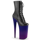 Vegan 25,5 cm BEYOND-1020BP botinhas pleaser com plataforma