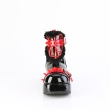 Vegan 7 cm CUBBY-57 emo mulher botins plataforma com fivelas