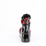 Vegan 7 cm CUBBY-57 emo mulher botins plataforma com fivelas