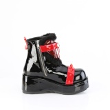 Vegan 7 cm CUBBY-57 emo mulher botins plataforma com fivelas