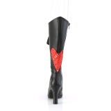 Vegan 9,5 cm GLAM-243 plataforma botas alternativo preto