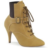 Vegan marrom 10 cm DREAM-1022 Botas de tornozelo de travesti