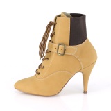 Vegan marrom 10 cm DREAM-1022 Botas de tornozelo de travesti