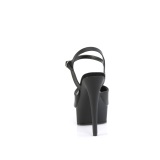 Vegan plataforma 15 cm EXCITE-609 sandália salto alto pleaser