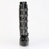 Vegan preto 13,5 cm Botas de tornozelo de travesti