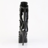 Vegan preto 13,5 cm Botas de tornozelo de travesti