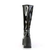 Vegan preto 13 cm DYNAMITE-218 botas cunha altos plataforma emo punk