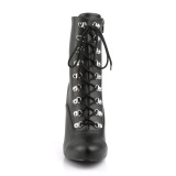 Vegan preto 13 cm EVE-106 Botas de tornozelo de travesti