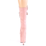 Vegan suede 20 cm FLAMINGO-1050FS botas de saltos pole dance rosa