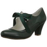 Verde 6,5 cm WIGGLE-32 retro vintage sapatos maryjane com salto grosso