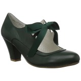 Verde 6,5 cm WIGGLE-32 retro vintage sapatos maryjane com salto grosso