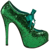 Verde Glitter 14,5 cm Burlesque TEEZE-10G Platform Scarpin Sapatos