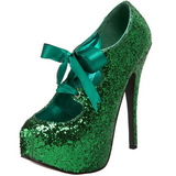 Verde Glitter 14,5 cm Burlesque TEEZE-10G Platform Scarpin Sapatos