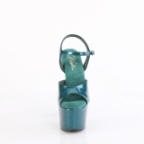 Verdes 18 cm ADORE-709GP glitter plataforma sandálias mulher