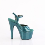 Verdes 18 cm ADORE-709GP glitter plataforma sandálias mulher