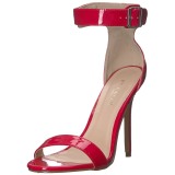 Vermelho 13 cm Pleaser AMUSE-10 sandálias de salto alto mulher
